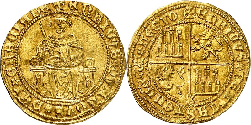 Royaume de Castille et León
Henri IV, 1454-1474. 
Henri d'or à la chaise basse...