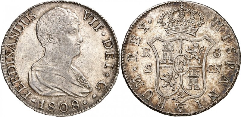 Royaume d'Espagne
Ferdinand VII, 1808-1833. 
8 Reales 1808 S-CN, Séville. Bust...