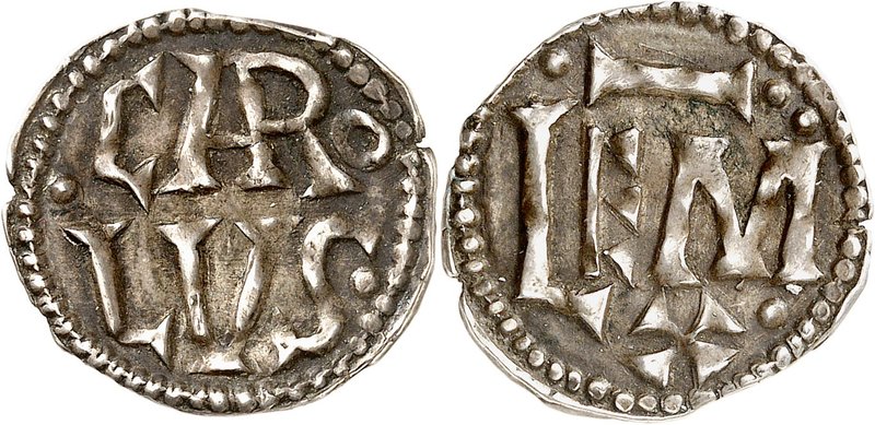 Royaume de France
Charlemagne, 768-814. 
Denier non daté (vers 771-793), Limog...