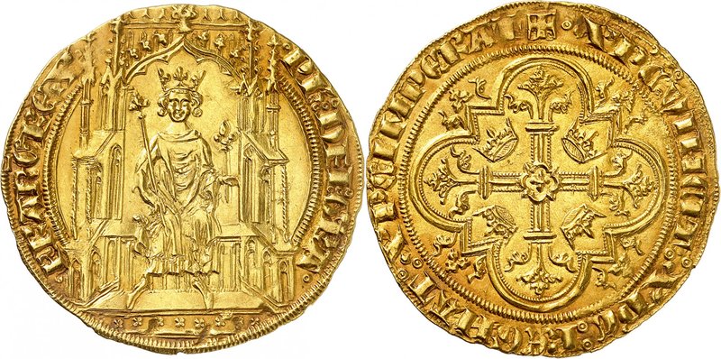 Royaume de France
Philippe VI de Valois, 1328-1350. 
Double d'or non daté, pre...