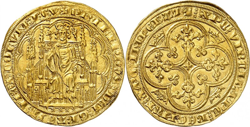 Royaume de France
Philippe VI de Valois, 1328-1350. 
Chaise d'or non datée (17...