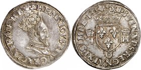 Royaume de France
Henri II, 1547-1559. 
Teston 1554 O, Moulins. Buste couronné et cuirassé à droite / Ecu couronné flanqué de deux H couronnées. Let...