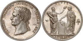 Epoque contemporaine
Premier Empire, 1804-1814. 
Médaille en argent commémorant le couronnement de Napoléon en tant que roi d'Italie en 1805, par Ma...