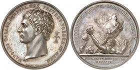 Epoque contemporaine
Premier Empire, 1804-1814. 
Médaille en argent commémorant la victoire de Ratisbonne en 1809, par Vassallo et Manfredini. Tête ...