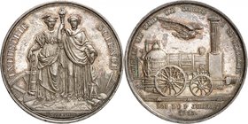 Epoque contemporaine
Louis-Philippe, 1830-1848. 
Médaille en argent commémorant la construction de la voie ferrée entre Paris et Saint-Germain en 18...