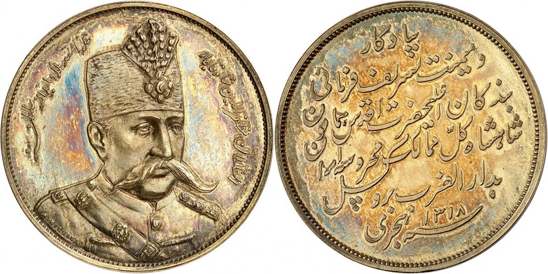 Muzaffar al-Din Shah, 1896-1907. 
5 Krans AH 1318 (1900), Bruxelles. ESSAI en V...