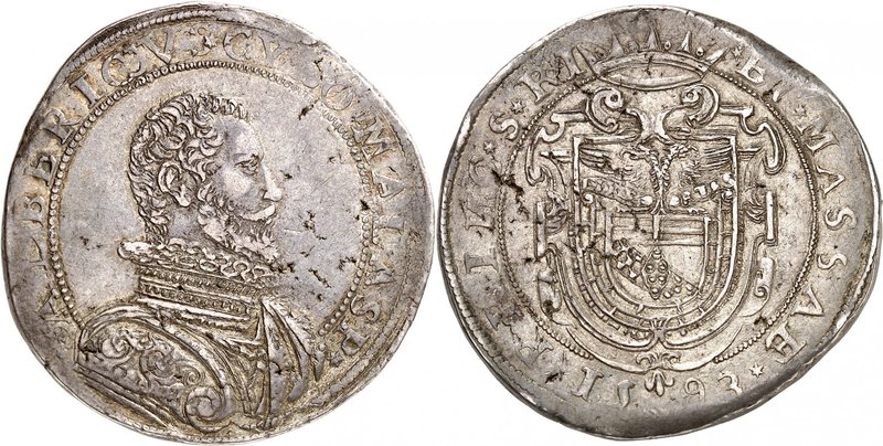 Massa di Lunigiana 
Alberico I Cybo Malaspina, 1559-1623. 
Ducaton 1593. Buste...