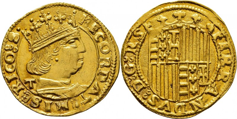 Naples - Royaume
Ferdinand I, 1458-1494. 
Ducat non daté, Naples. Buste couron...