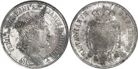 Naples - Royaume
Ferdinand I, 1816-1825.
Piastre (120 Grana) 1818,Naples. Buste couronné à droite. Date au-dessous / Armoiries couronnées.Gigante 7;...
