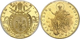 Rome et Etats pontificaux
Annibale Sermattei della Genga, Léon XII, 1823-1829.
Doppia An II (1824) B,Bologne.Armoiries surmontées des clés de saint ...