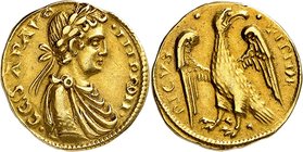 Sicile - Royaume
Frédéric II de Hohenstaufen, 1197-1250. 
Demi-Augustale non datée (1231-1250), Brindisi. Buste lauré et drapé à droite / Aigle aux ...
