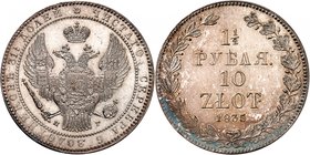 Russie - Pologne
Nicolas I, 1825-1855. 
1,5 Roubles 10 Zloty 1835, Saint-Pétersbourg. Aigle impériale couronnée, portant l'écusson de Moscou et le c...