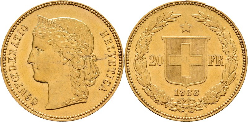 Confédération
20 francs 1888 B, Berne. Un deuxième exemplaire. Fr. 497; HMZ 2-1...