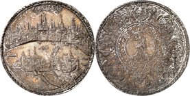 Bâle
Double taler non daté (vers 1670), Bâle. Vue de la ville / Armoiries de Bâle entourées de huit petits écussons. 56,39g. Dav. 1741; D.T. 1329; HM...