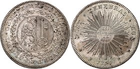 Genève
12 Florins et 9 Sols 1795 T-B, Genève. Armoiries circulaires de Genève dans une couronne de chêne / Valeur dans un soleil rayonnant. Date à l'...