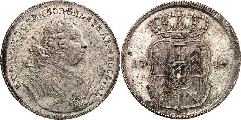 Neuchâtel
Frédéric-Guillaume I de Prusse, 1713-1740. 
Taler 1714. Buste cuiras...