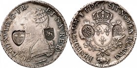Vaud
Ecu 1786 Pau, avec contremarque bernoise de 40 Batz (1816-1819) et contremarque vaudoise de 39 Batz (1830-1834). Buste habillé de Louis XVI à ga...