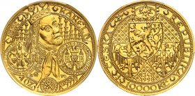 République, 1993-. 
10'000 Couronnes 1998. Buste du roi Charles IV, priant, de trois quarts à droite. De part et d'autre, deux sceaux. Poids et fines...