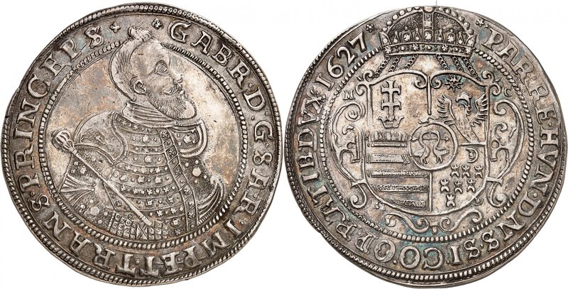 Gabriel Bethlen, 1613-1629. 
Thaler 1627 MC, Kassa. Buste cuirassé de Gabriel B...