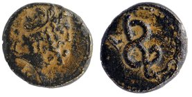 Seleukis and Pieria. 2nd century AD. AE
Laureate head of Asklepios right / Serpent-entwined staff.
Butcher 12ii; McAlee p. 85; SNG BN 1859 (Pergamum...