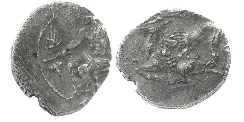 CILICIA. Myriandros. Mazaios (Satrap of Cilicia, 361/0-334 BC). Obol.
Crowned a...