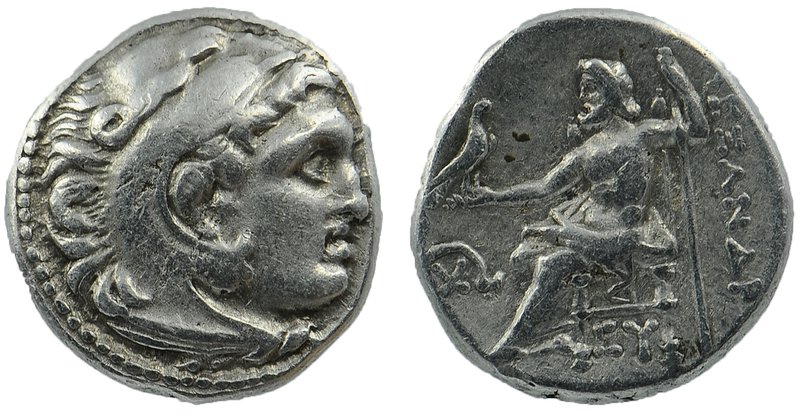 KINGS of MACEDON. Alexander III 'the Great'. 336-323 BC. AR Drachm
Head of Hera...