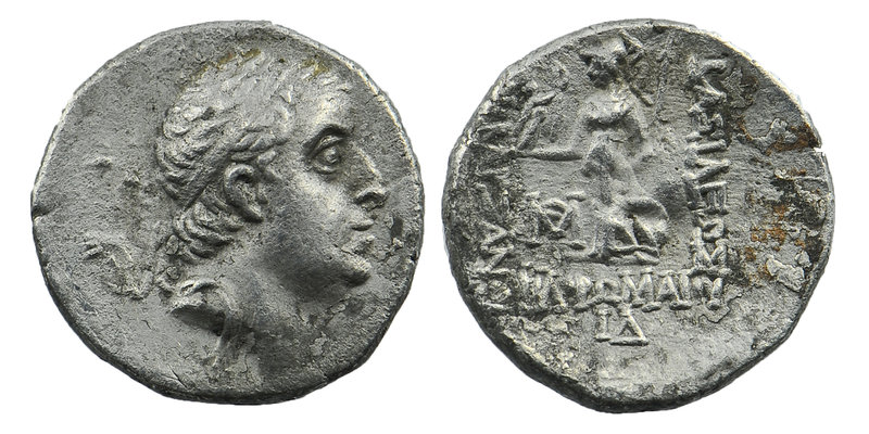 Kings of Cappadocia. Ariobarzanes I Philoromaios (96-63 BC). AR Drachm
Diademed...