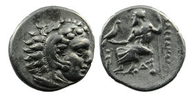 Kings of Macedon. Lampsakos. Alexander III "the Great" 336-323 BC, 
Drachm (struck circa 328/5-323 BC)
Head of Herakles to right, wearing lion skin ...
