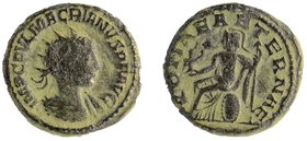 Macrianus Usurper AD 260-261. AE
IMP C FVL MACRIANVS P F AVG, radiate and cuirassed bust of Macrianus right
ROMAE AETERNAE, Roma seated left on shie...