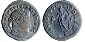 Galerius as Caesar AD 293-305. Thessaloniki
Follis AE
laureate head right
Genius standing left, holding patera in right hand and cornucopia in left...