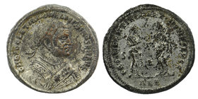 DIOCLETIAN (Senior Augustus, 305-311/2). Follis. Alexandria Silvered Mint
Obv: Laureate bust right, wearing trabea and holding olive branch and mappa...