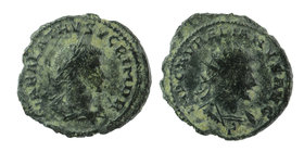 Aurelian, with Vaballathus. A.D. 270-275. AE antoninianus 
Antioch, A.D. 270-272. 
laureate, draped and cuirassed bust of Vabalathus right
IMP C AV...