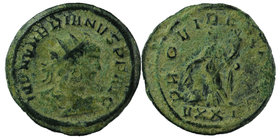 Numerianus (283-284 AD). AE Antoninianus Ticinum (Pavia)
Obv. IMP NVMERIANVS P F AVG, radiate, draped and cuirassed bust right, seen from behind.
Re...