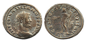 Maximinus II, 310-313. Follis Siscia, 310-311. AE Silvered Follis
IMP MAXIMINVS P F AVG Laureate head of Maximinus to right. 
Rev. GENIO AVGVSTI / c...