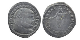 Maximianus Herculius (286-305 AD). AE Follis Nikomedia
Obv. IMP C MAXIMIANVS P F AVG, Laureate head right.
Rev. GENIO POPVLI ROMANI, Genius standing...