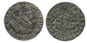 Poland-Danzig, Sigismund III AR 1/4 Taler = 18 Groszy. Ort, AD 1625. 
Crowned, draped bust right with neck ruff, 1 - 6 across fields. 
Rev : Legend ...