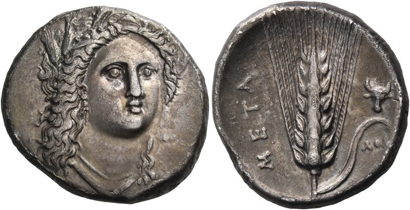 LUCANIA. Metapontum. Circa 330-290 BC. Didrachm or nomos (Silver, 20 mm, 7.74 g,...
