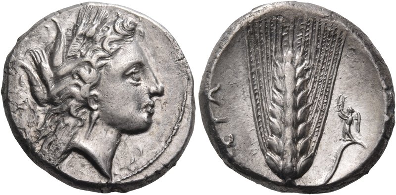 LUCANIA. Metapontum. Circa 330-290 BC. Didrachm or nomos (Silver, 20 mm, 7.80 g,...