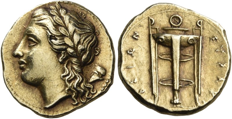 SICILY. Syracuse. Agathokles, 317-289 BC. 25 Litrai (Electrum, 15.5 mm, 3.68 g, ...