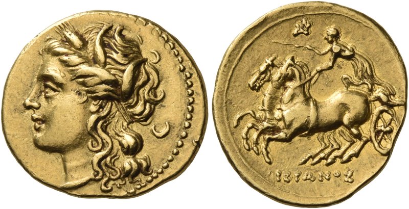 SICILY. Syracuse. Hieron II, 275-215 BC. Hemistater or Dekadrachm (Gold, 17 mm, ...