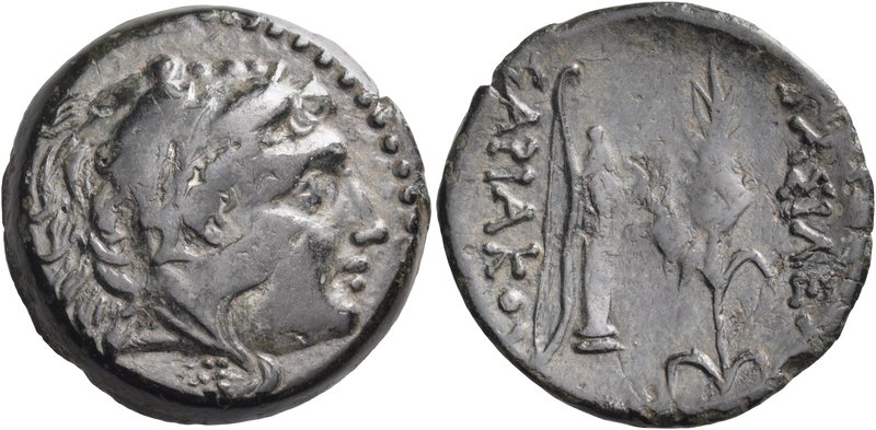 KINGS OF SKYTHIA. Sariakos, mid 2nd century BC. (Bronze, 24 mm, 9.28 g). Head of...
