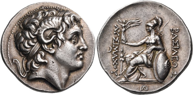 KINGS OF THRACE. Lysimachos, 305-281 BC. Tetradrachm (Silver, 30 mm, 16.99 g, 12...