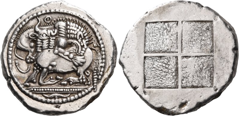 MACEDON. Akanthos. Circa 478-465 BC. Tetradrachm (Silver, 28 mm, 17.19 g), c. 47...