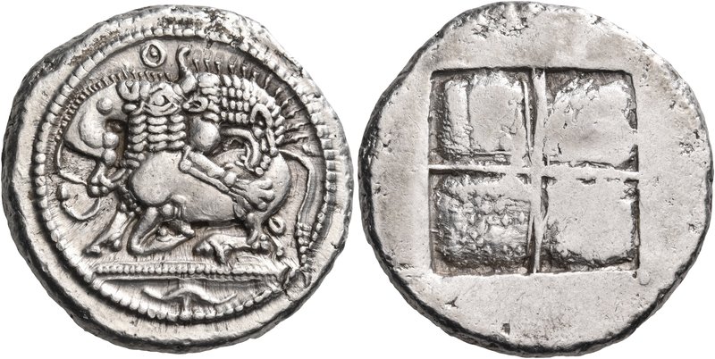 MACEDON. Akanthos. Circa 478-465 BC. Tetradrachm (Silver, 29 mm, 17.46 g), c. 47...