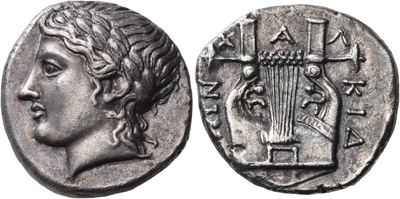 MACEDON, Chalkidian League. Circa 395-392 BC. Tetradrachm (Silver, 25 mm, 14.04 ...