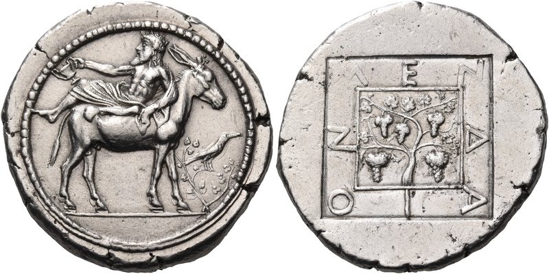 MACEDON. Mende. Circa 460-423 BC. Tetradrachm (Silver, 29 mm, 17.33 g, 6 h), c. ...