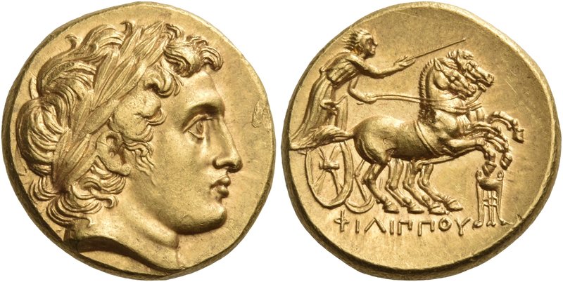 KINGS OF MACEDON. Philip II, 359-336 BC. Stater (Gold, 17 mm, 8.70 g, 11 h), str...