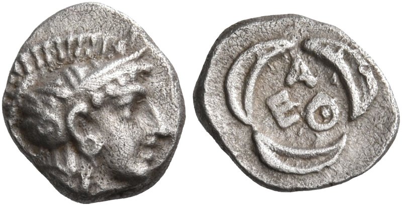 ATTICA. Athens. Circa 393-355 BC. Tritetartemorion (Silver, 8.5 mm, 0.51 g, 9 h)...