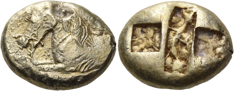 IONIA. Uncertain mint. Circa 600-550 BC. Stater (Electrum, 22 mm, 14.31 g), Lydo...