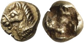 IONIA. Uncertain mint. Circa 600-550 BC. One twenty-fourth stater (Electrum, 6.5 mm, 0.61 g). Head of a bridled, winged horse (Pegasos?) to left, with...